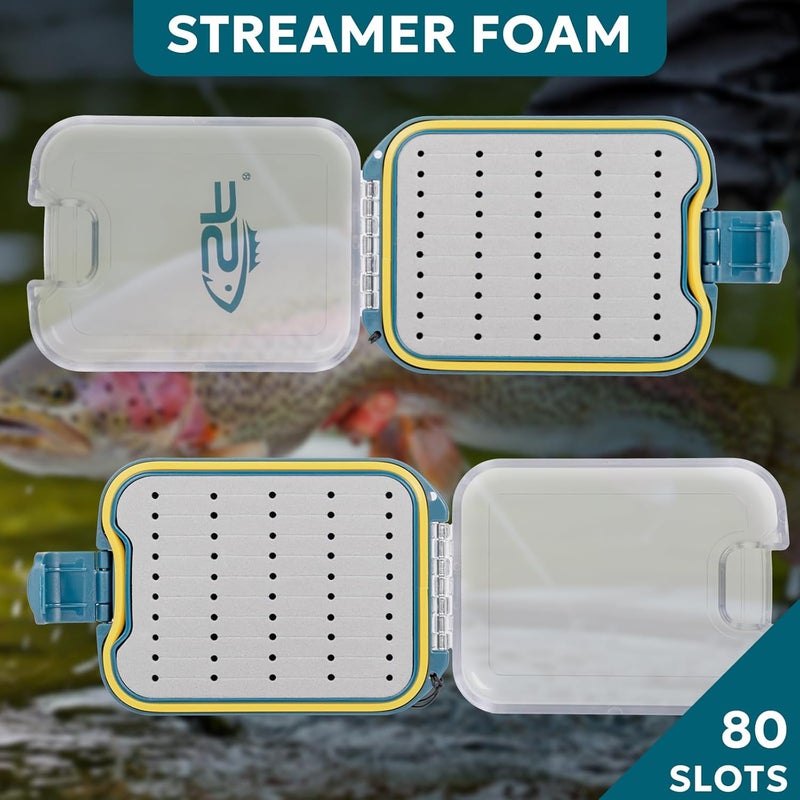 sf. Plastic Waterproof Pocket Fly Fishing Box Double Side Clear Lid Streamer Foam with Lanyard Mini Fly Box - Image 3